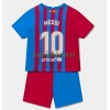 Maillot de Supporter FC Barcelone Lionel Messi 10 Domicile 2021-22 Pour Enfant